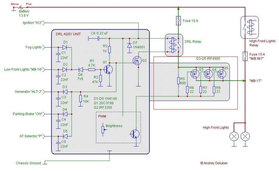 Agr drl 01 p12 схема принципиальная